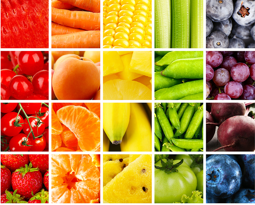 El color de las frutas y verduras